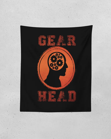 QMoto Gear Head Tapestry 51"x60"